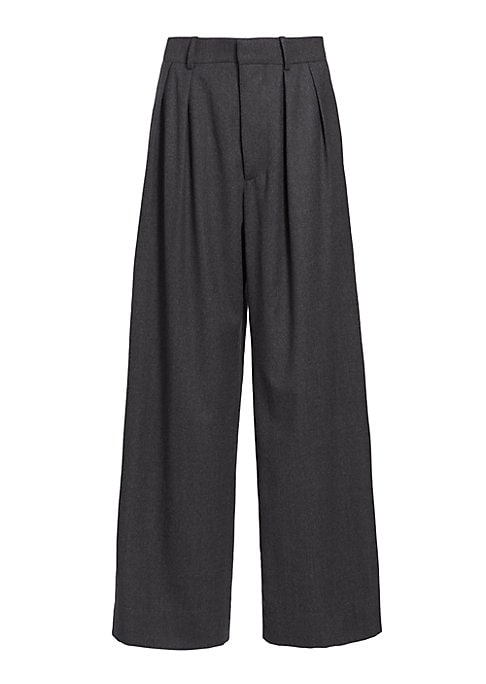 Chic Wide-Leg Wool Trousers