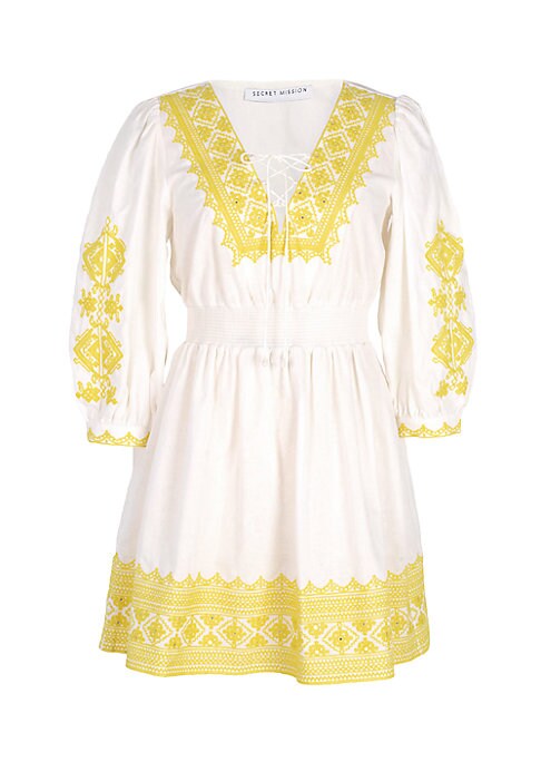 Blouson Embroidered Dress