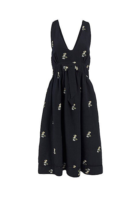 Floral Bow Cotton Dress