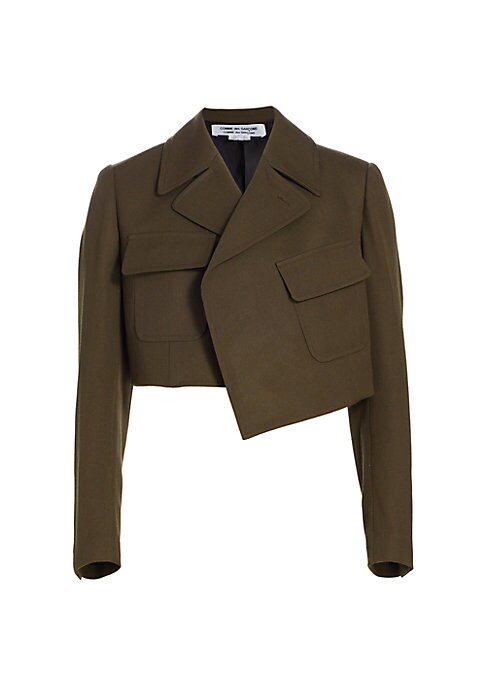 Asymmetric Wool Blazer