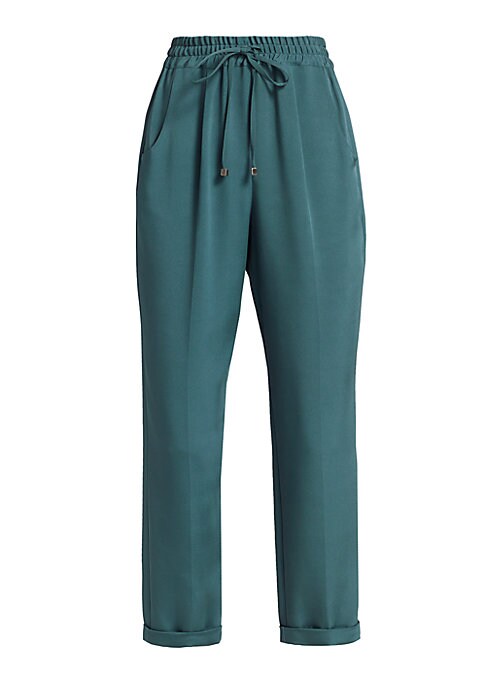 Sleek Silk Tapered Trousers