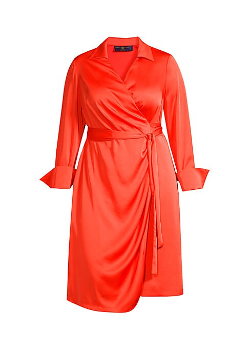Elegant Satin Wrap Dress