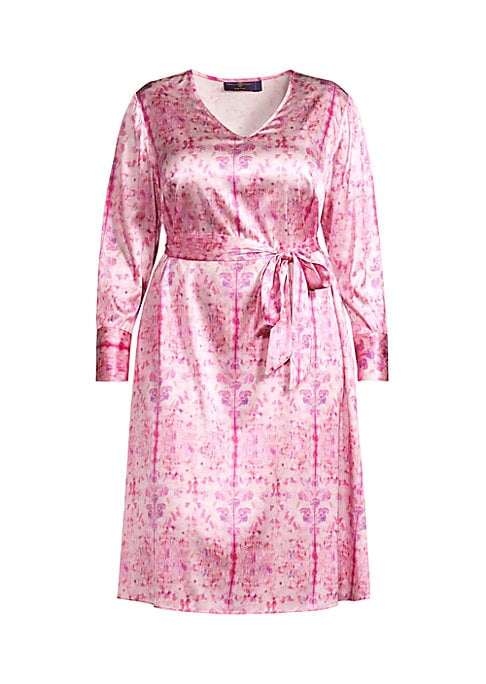 Silk Print Midi Dress