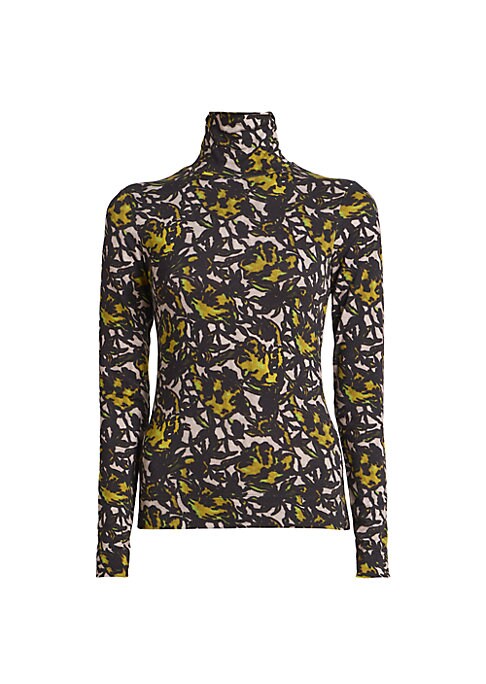 Abstract Turtleneck Top