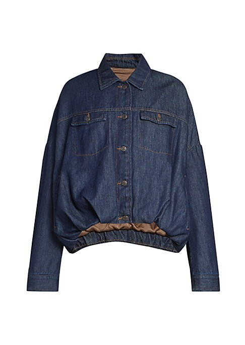 Bubble Hem Denim Jacket