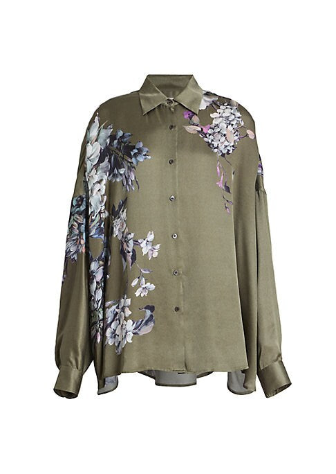 Floral Satin Elegance Shirt