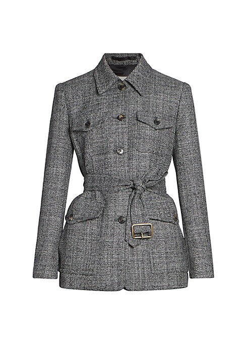 Elegant Wool Belt Jacket