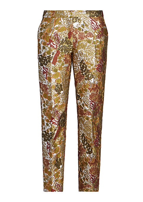 Metallic Floral Trousers
