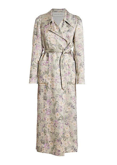 Metallic Floral Coat