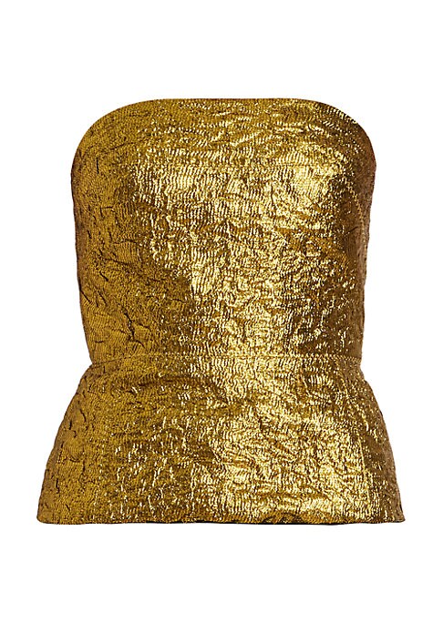 Metallic Peplum Top