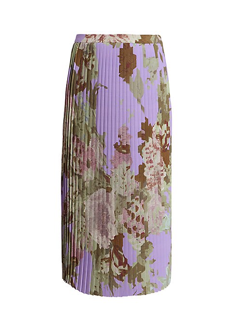 Floral Midi Pleat Skirt