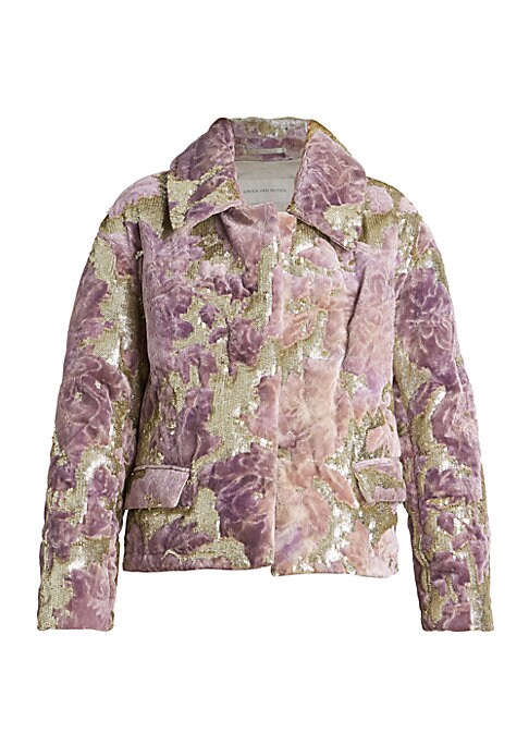Velvet Sequin Puffer Jacket