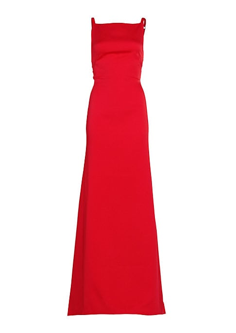 Strap Detail Cut-Out Gown