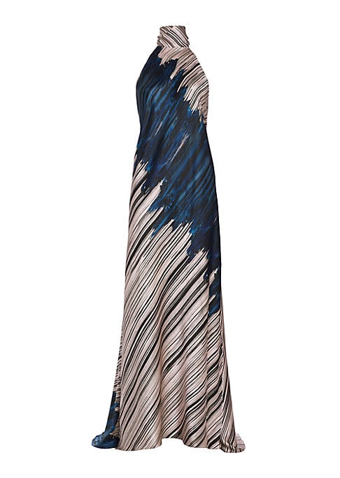 Chic Colorblock Silk Dress