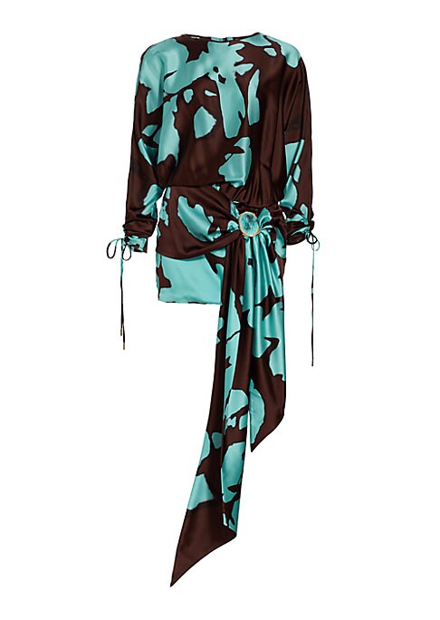 Luxe Stone-Detail Silk Dress