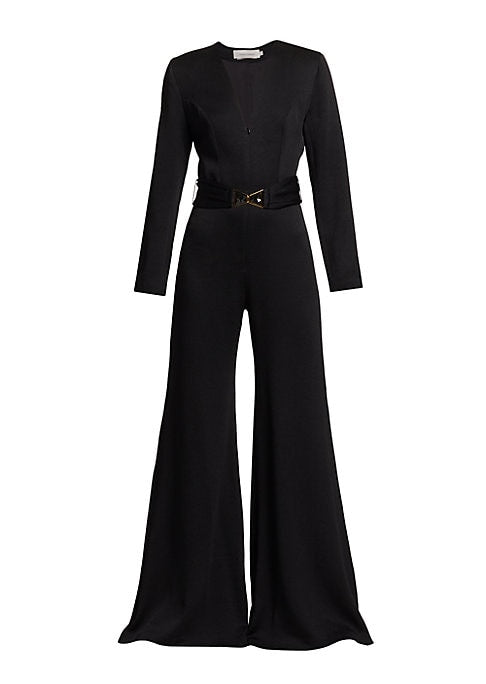 V-Neck Silk Jumpsuit
