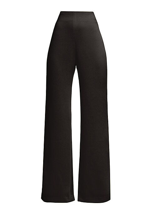 Satin Wide-Leg Trousers