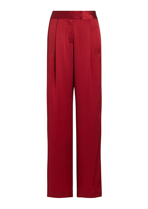 Glossy Silk Trousers