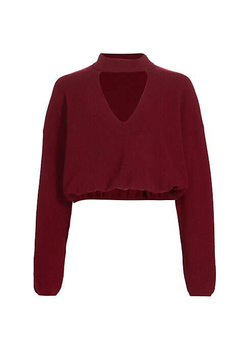 Plunge Neck Wool Sweater