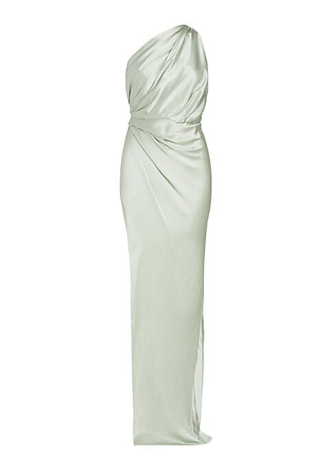 Elegant Asymmetrical Silk Gown