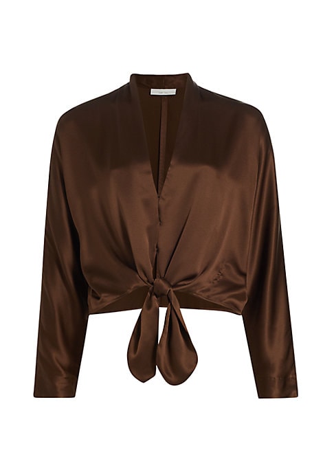 Chic Silk Tie Blouse