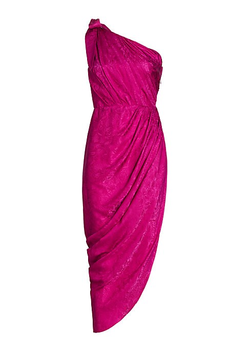 Asymmetric Silk Midi-Dress