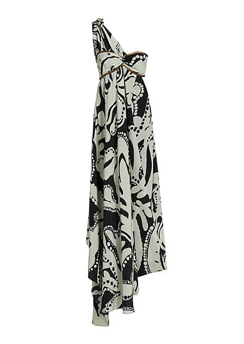 Abstract Elegance Maxi Dress