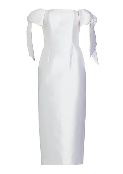 Elegant Bow Midi Dress