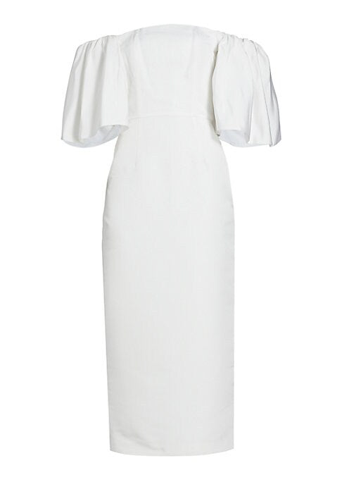 Silk Bow Back Midi Dress