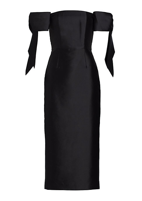 Bow-Detail Midi Dress