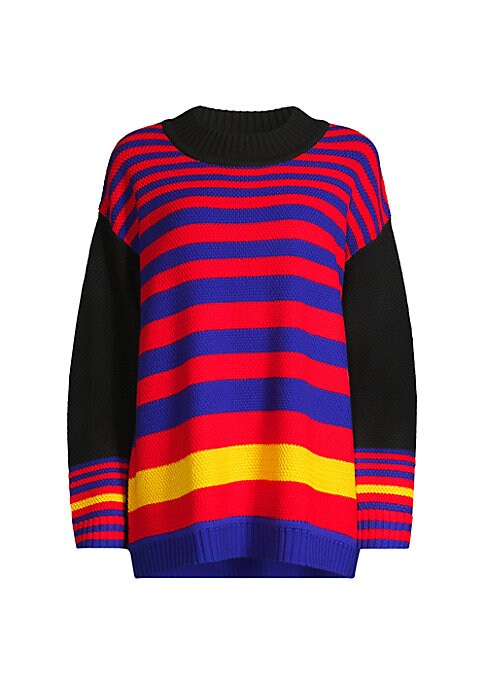 Colorblock Turtleneck Sweater