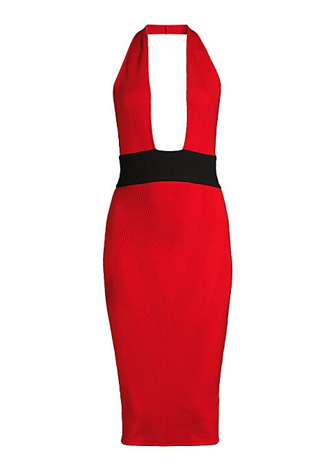 Contrast Band Bodycon Dress