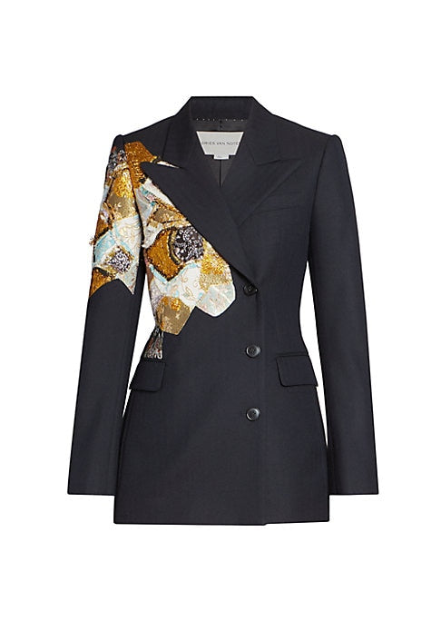 Metallic Wool Blend Jacket