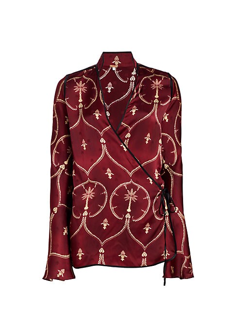 Silk Abstract Tie Top