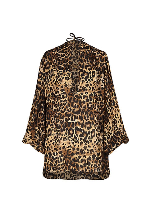Leopard Print Scarf Top