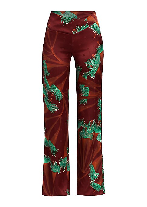 Floral Silk Trousers