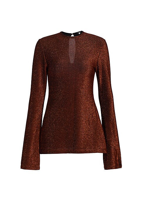 Shimmering Flare Knit Top