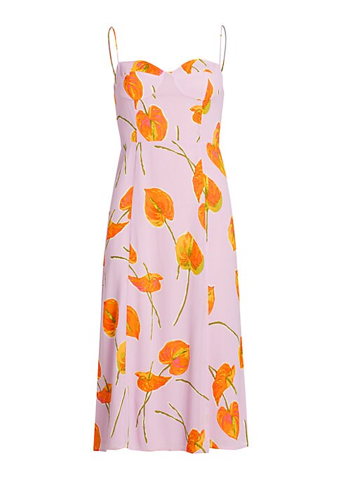 Sweetheart Floral Midi Dress
