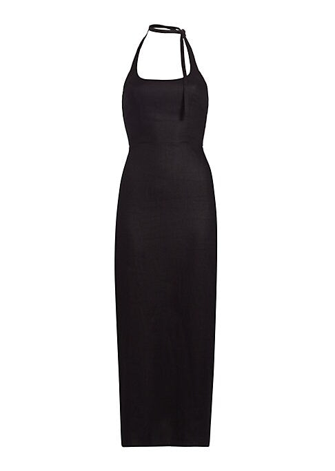 Linen Halter Midi Dress