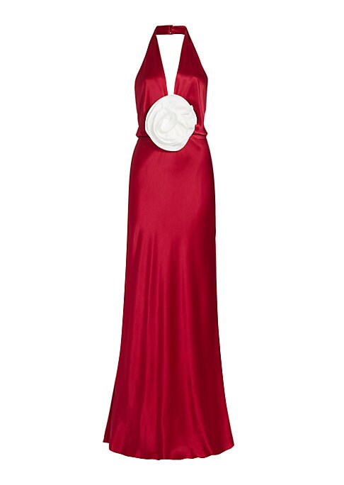 Rosette Silk Elegance Dress