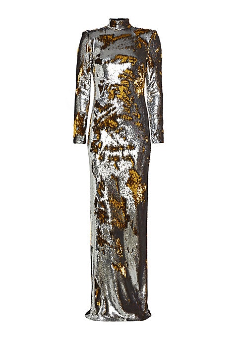 Glimmering Slit Gown