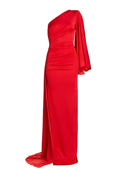 Draped Asymmetrical Jersey Gown