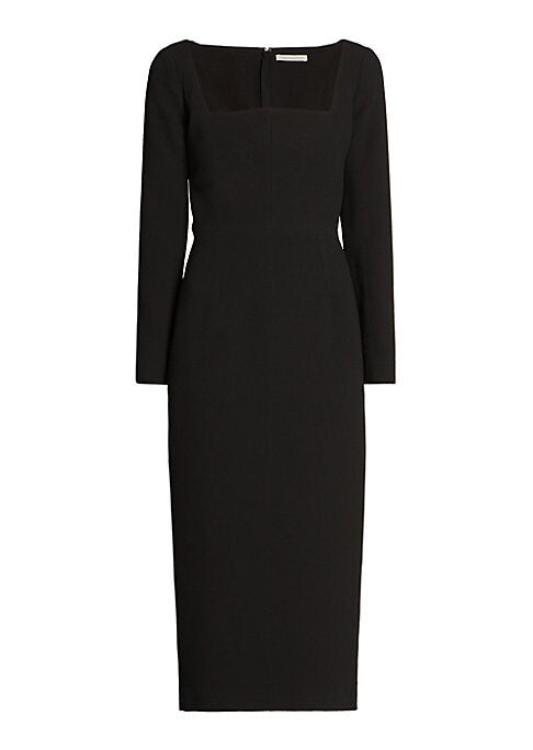 Chic Square Neck Midi Dress