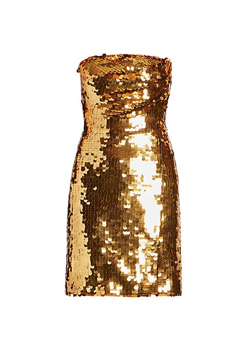 Glittering Strapless Minidress