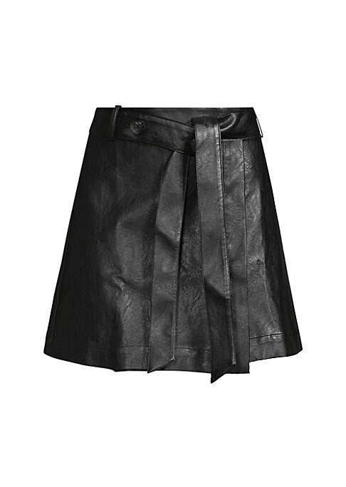 Chic Vegan Leather Mini Skirt