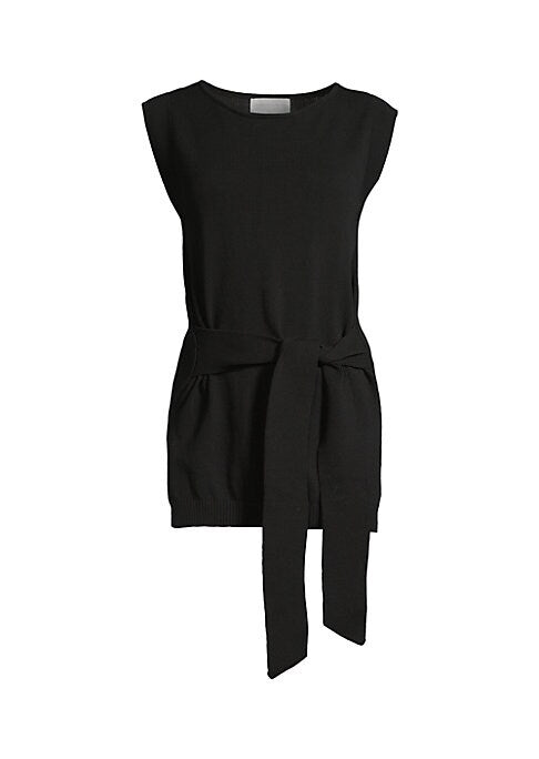 Cotton Tie-Front Sweater