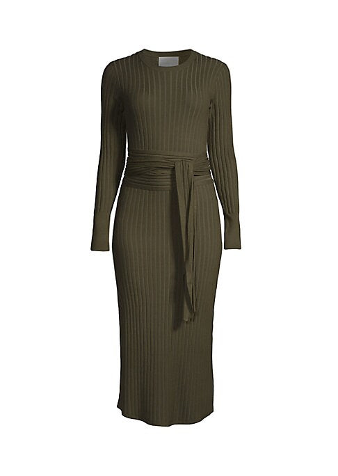 Ribbed Wrap Dress