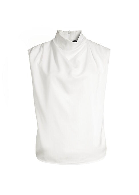 Draped High Neck Top