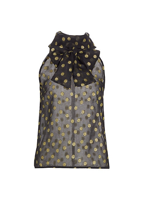 Metallic Dot Tie Top
