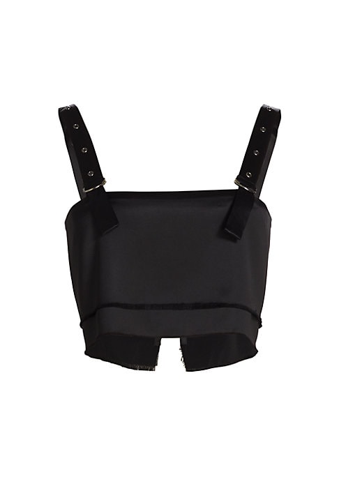 Satin Buckle Crop Top